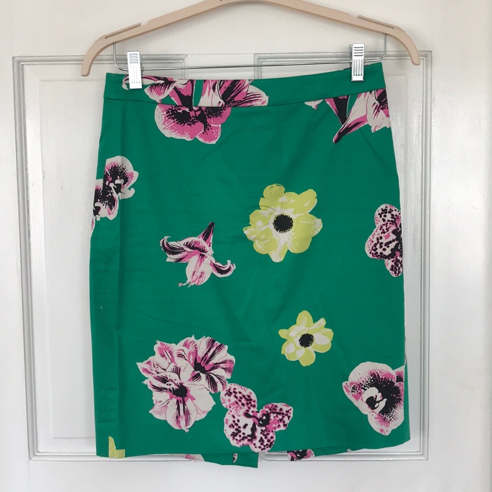 J.Crew Floral Pencil Skirt Size 4